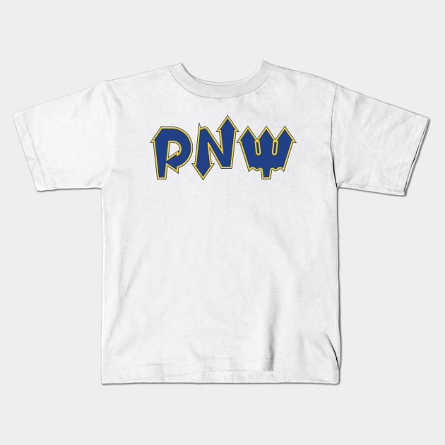 Retro PNW Pacific Northwest Kids T-Shirt by HandEyeStudio